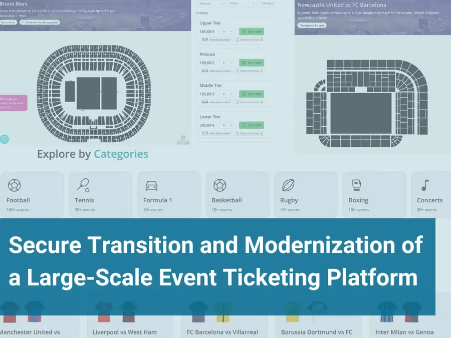 Secure Transition and Modernization of a Large-Scale Event Ticketing Platform